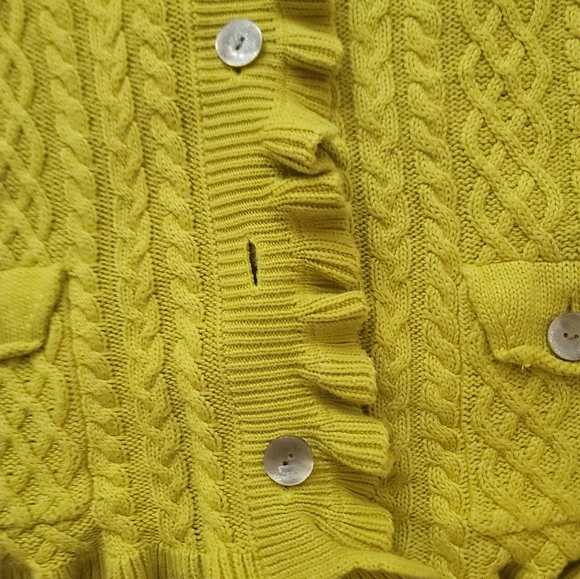 J. Jill Mustard Cardigan Size Large - Picture 6 of 11